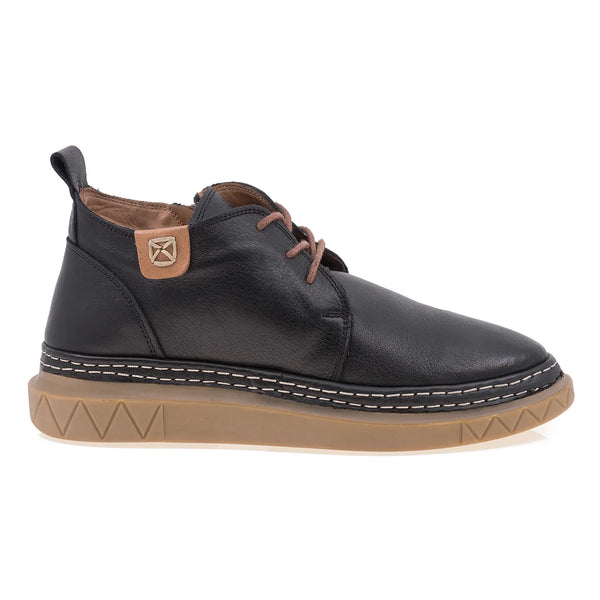 Ghete Dama, RE26-02, Casual, Piele naturala, Negru