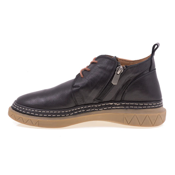 Ghete Dama, RE26-02, Casual, Piele naturala, Negru