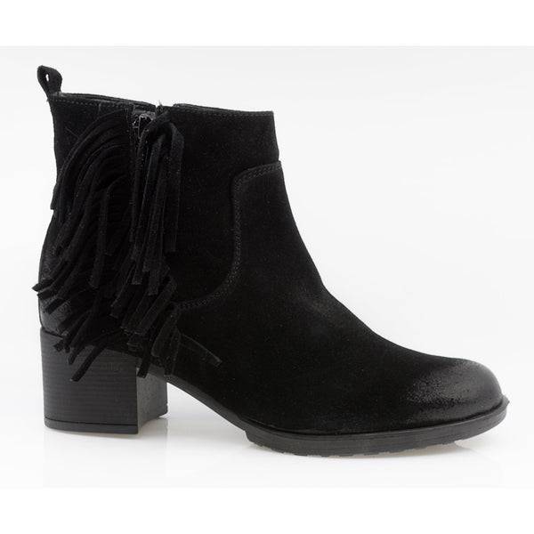 Ghete Dama, MIU-MELISA BFN, Casual, Piele Intoarsa, Negru