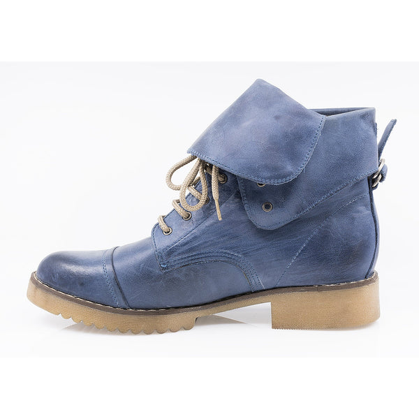 Ghete dama, MIU-2862/7BL, casual, piele naturala