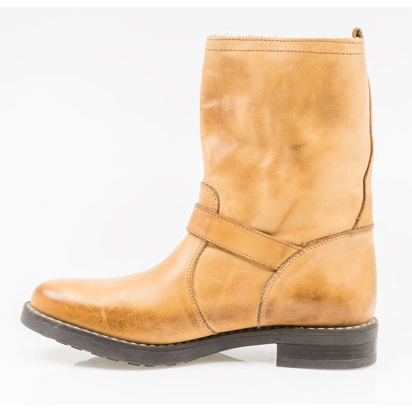 Ghete Dama, CASPIAN-KIRA CON, Casual, Piele Naturala, Coniac