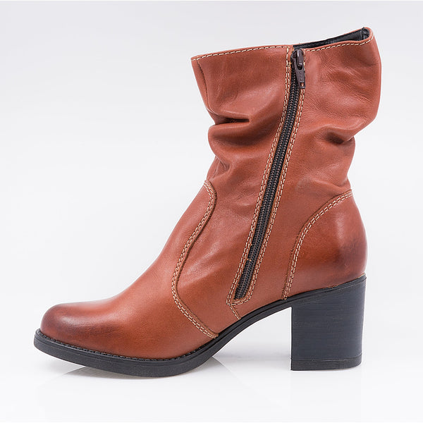 Ghete Dama, MIU-CAREN/1 C, Casual, Piele Naturala, Coniac