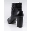Ghete dama, MIU-736/3N, elegante, piele naturala, negru