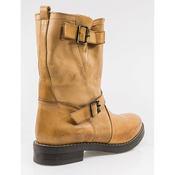 Ghete Dama, CASPIAN-KIRA CON, Casual, Piele Naturala, Coniac