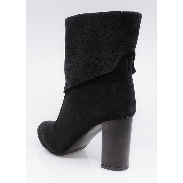Ghete dama, MIU-736/5BFN, elegante, piele intoarsa, negru