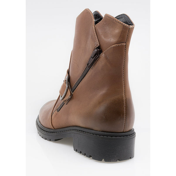 Ghete Dama, MIU- GLORIA/4C, Casual, Piele Naturala, Maro