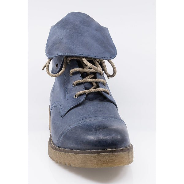 Ghete dama, MIU-2862/7BL, casual, piele naturala