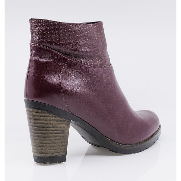 Ghete Dama, MIU-ROSA B, Casual, Piele Naturala, Bordo
