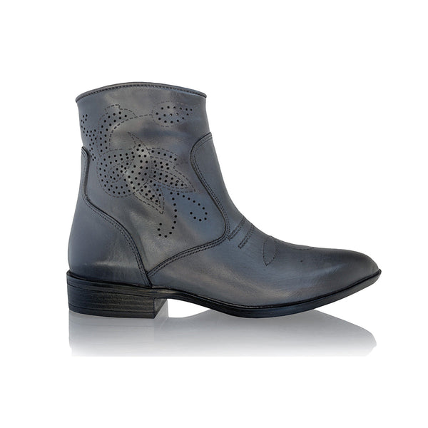 Ghete dama, Z2653, Casual, Piele naturala, Gri