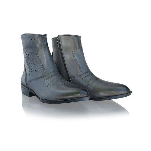 Ghete dama, Z2653, Casual, Piele naturala, Gri