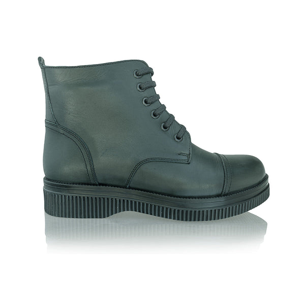 Ghete dama, Caspian, Cas-81310, casual, piele naturala, kaki