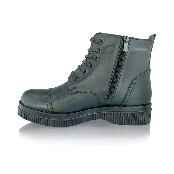 Ghete dama, Caspian, Cas-81310, casual, piele naturala, kaki