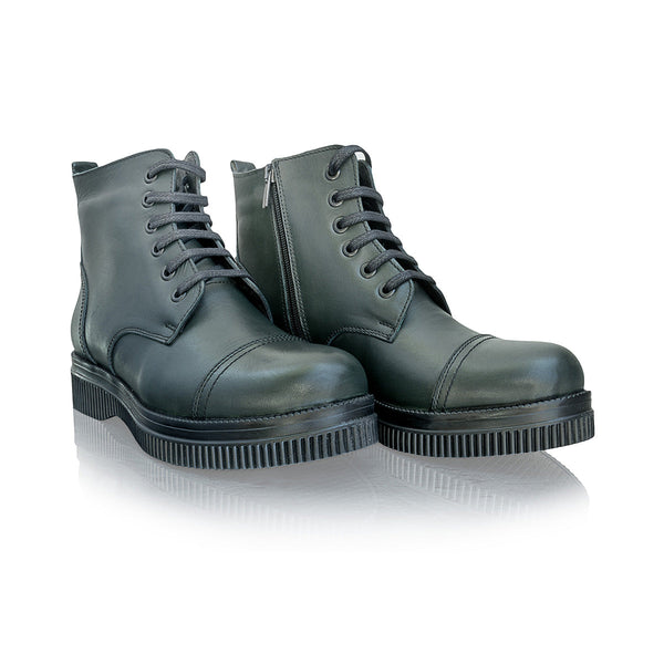 Ghete dama, Caspian, Cas-81310, casual, piele naturala, kaki