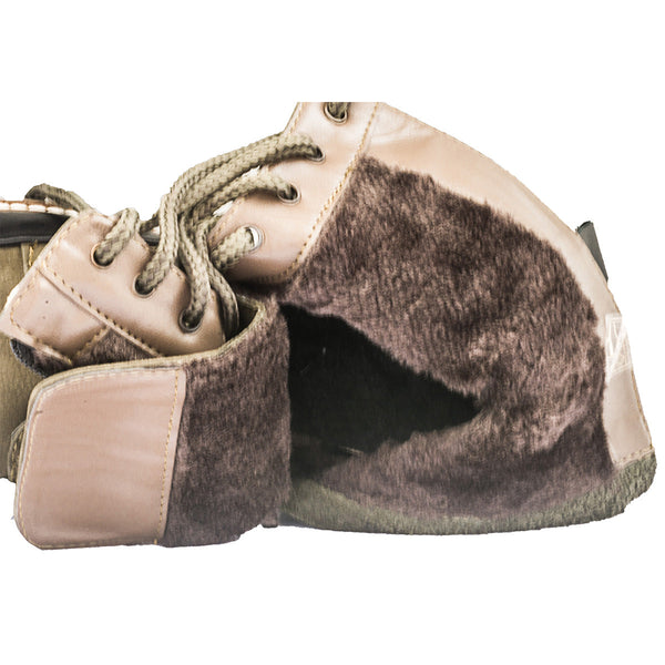 Ghete dama, Caspian, Cas-Perla, casual, piele naturala, kaki