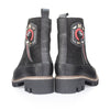 Ghete dama, Caspian, Cas-Perla, casual, piele naturala, negru