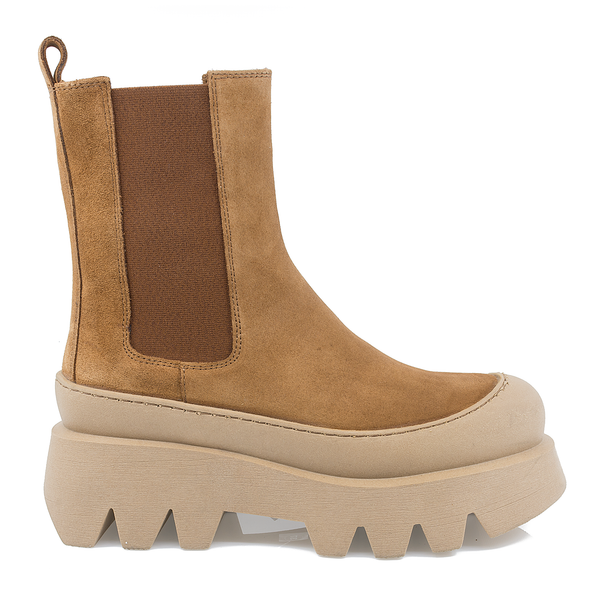 Ghete Dama, Caspian, Cas-Sandra, Casual, Piele Intoarsa, coniac