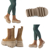 Ghete Dama, Caspian, Cas-Sandra, Casual, Piele Intoarsa, coniac