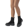 Ghete Dama, Caspian, Cas-Smirna, Casual, Piele Intoarsa, negru