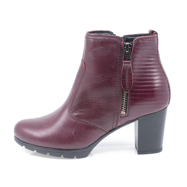 Ghete Dama, Caspian-Cas-5021, Casual, Piele Naturala, Bordo