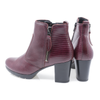 Ghete Dama, Caspian-Cas-5021, Casual, Piele Naturala, Bordo
