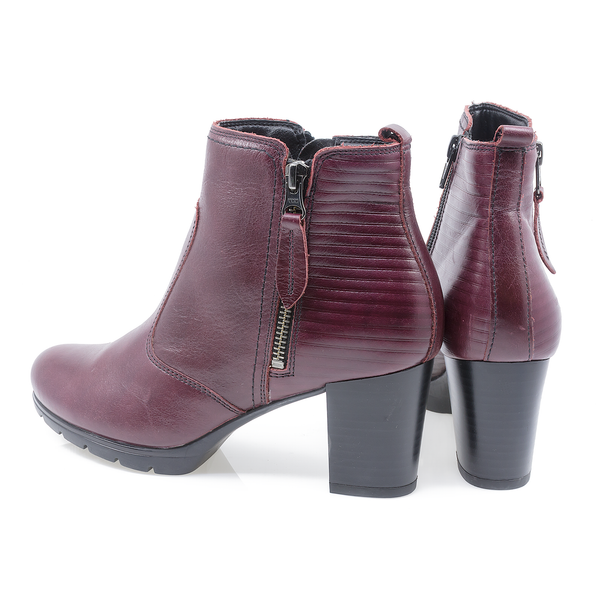 Ghete Dama, Caspian-Cas-5021, Casual, Piele Naturala, Bordo
