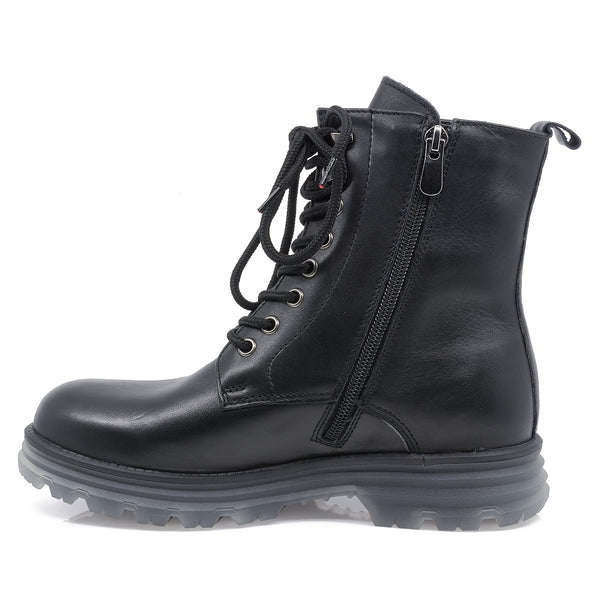 Ghete dama, Caspian, Cas-Astra-T-ARI, casual, piele naturala, negru