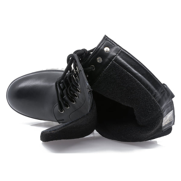Ghete dama, Caspian, Cas-Astra-T-ARI, casual, piele naturala, negru