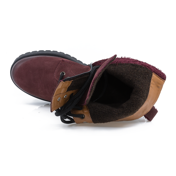 Ghete Dama, Caspian, Cas-Astra/7, Casual, Piele Nabuc, Bordo