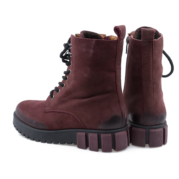 Ghete Dama, Caspian, Cas-Astra/7, Casual, Piele Nabuc, Bordo