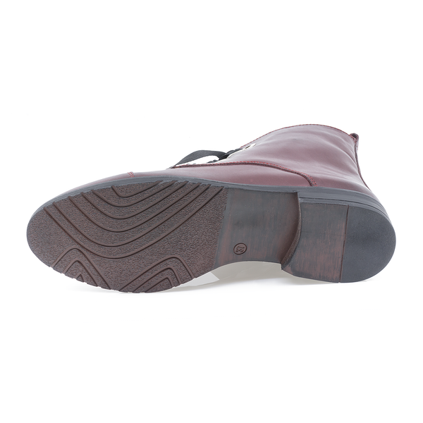 Ghete Dama, Caspian-Cas-Capri, Casual, Piele Naturala, Bordo