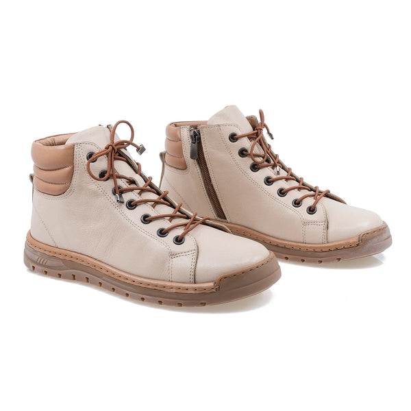 Ghete Dama, Covi, Casual, Piele Naturala, Bej