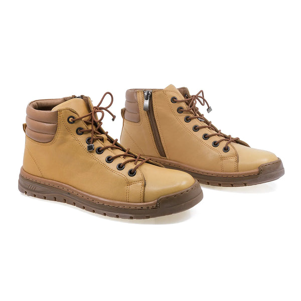Ghete Dama, Covi, Casual, Piele Naturala, Galben