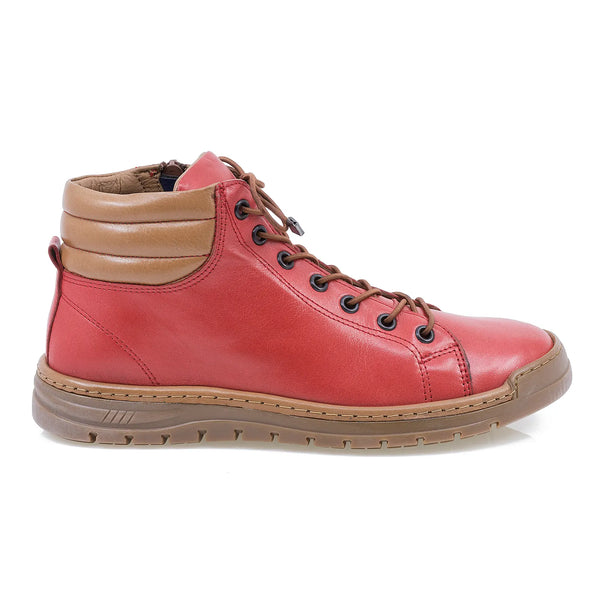 Ghete Dama, Covi, Casual, Piele Naturala, Rosu