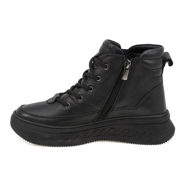 Ghete Dama, Crina, Casual, Piele Naturala, Negru