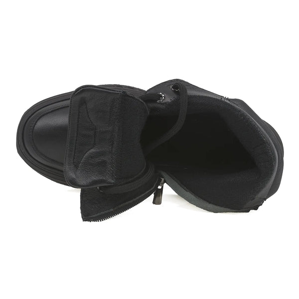 Ghete Dama, Crina, Casual, Piele Naturala, Negru