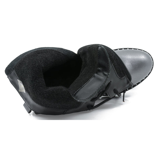 Ghete dama, Caspian, Cas-Diva, casual, piele naturala, gri