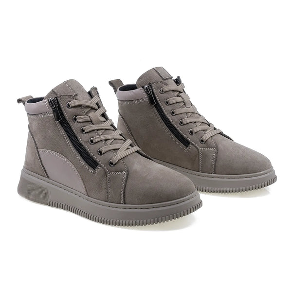 Ghete Dama, Emi, Casual, Piele Intoarsa, Gri