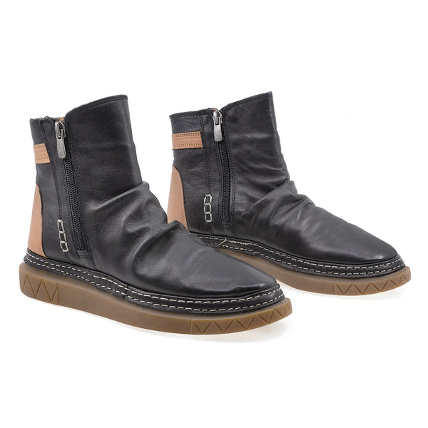 Ghete Dama, FE10(02-06), Casual, Piele Naturala, Negru