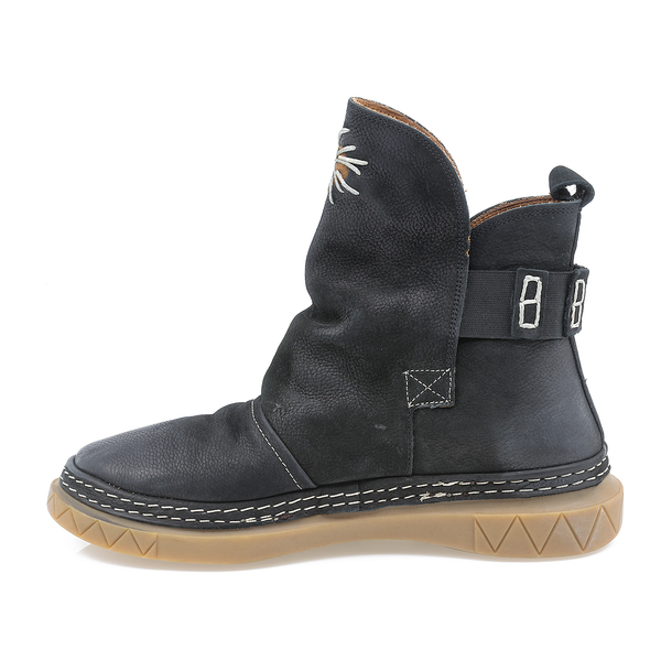 Ghete dama, Caspian, Cas-FE14-210-209, casual, piele nabuc, negru