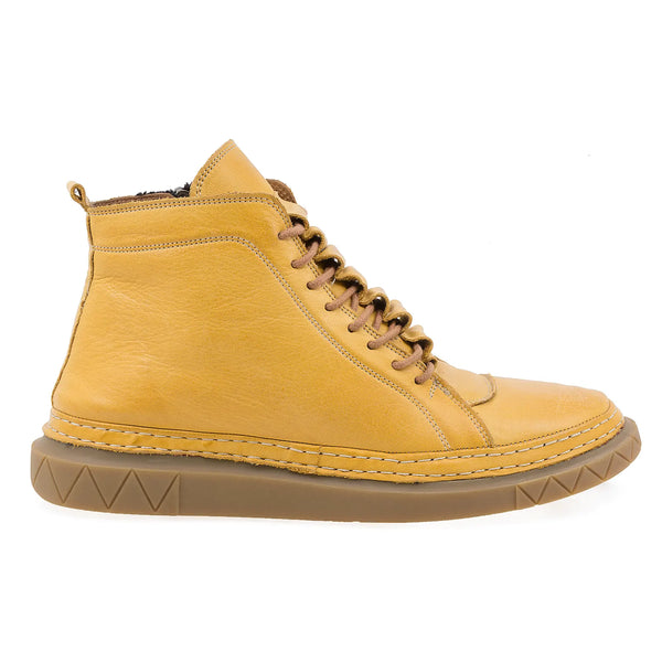 Ghete Dama, FE15, Casual, Piele Naturala, Galben