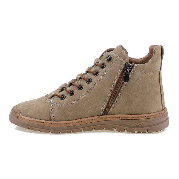 Ghete Dama, Felicia, Casual, Piele Intoarsa, Capuccino