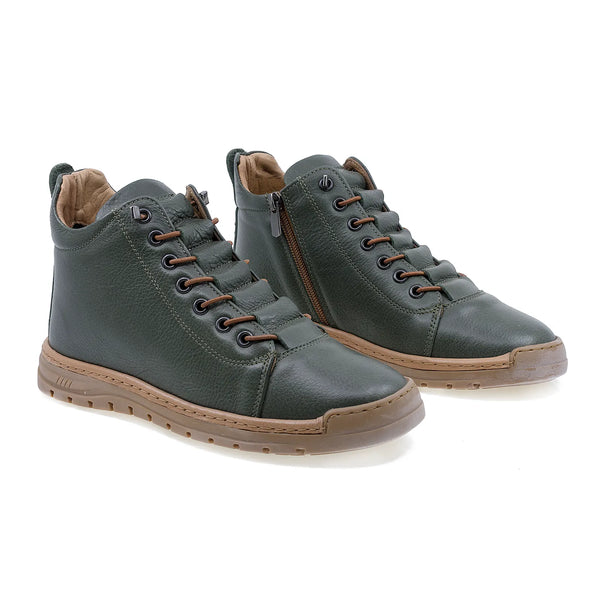 Ghete Dama, Felicia, Casual, Piele Naturala, Verde
