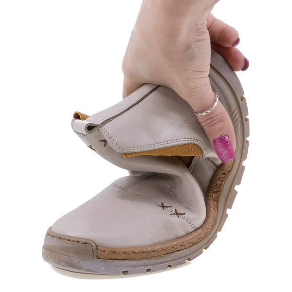 Ghete Dama, Gabi, Casual, Piele Naturala, Bej