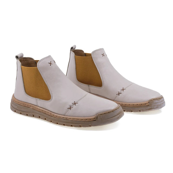 Ghete Dama, Gabi, Casual, Piele Naturala, Bej