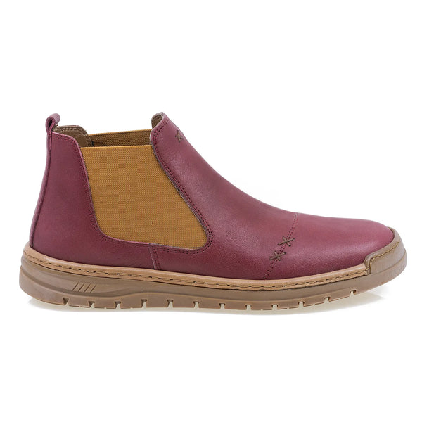 Ghete Dama, Gabi, Casual, Piele Naturala, Bordo