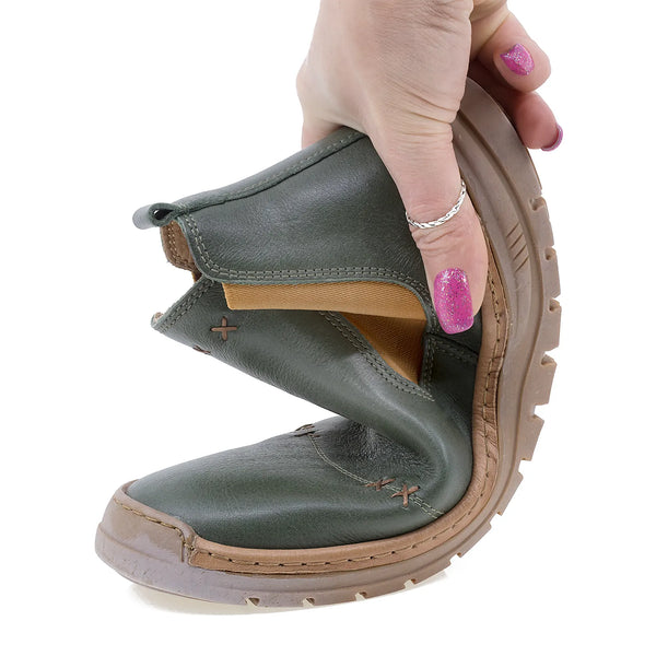 Ghete Dama, Gabi, Casual, Piele Naturala, Verde