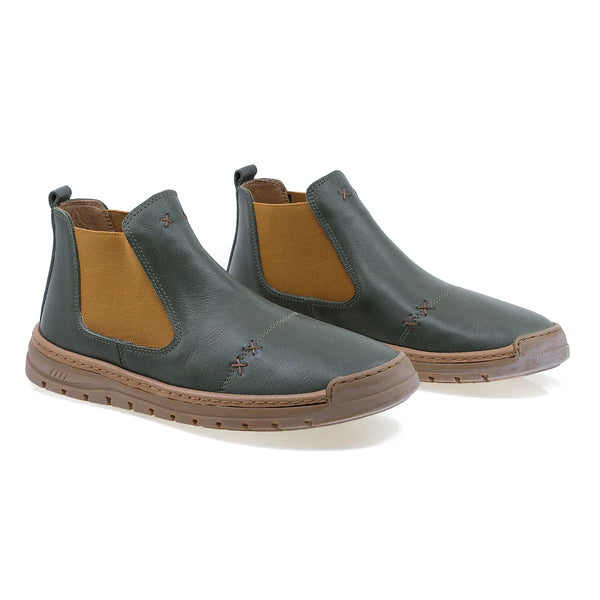 Ghete Dama, Gabi, Casual, Piele Naturala, Verde