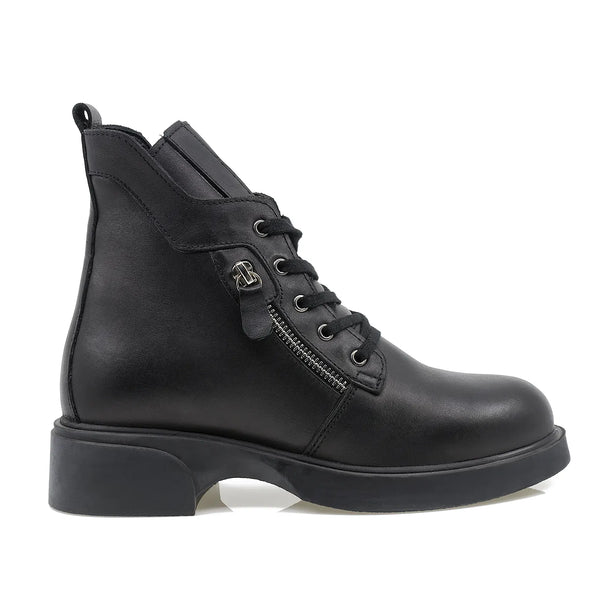 Ghete Dama, Ida, Casual, Piele Naturala, Negru