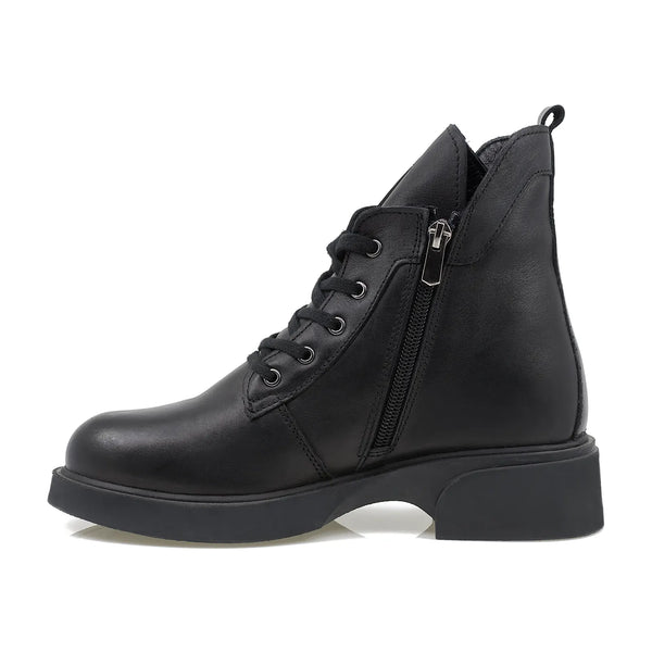 Ghete Dama, Ida, Casual, Piele Naturala, Negru