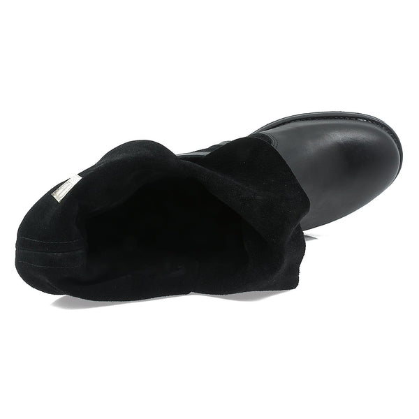 Ghete dama, Caspian, Cas-Madi, casual, piele naturala, negru